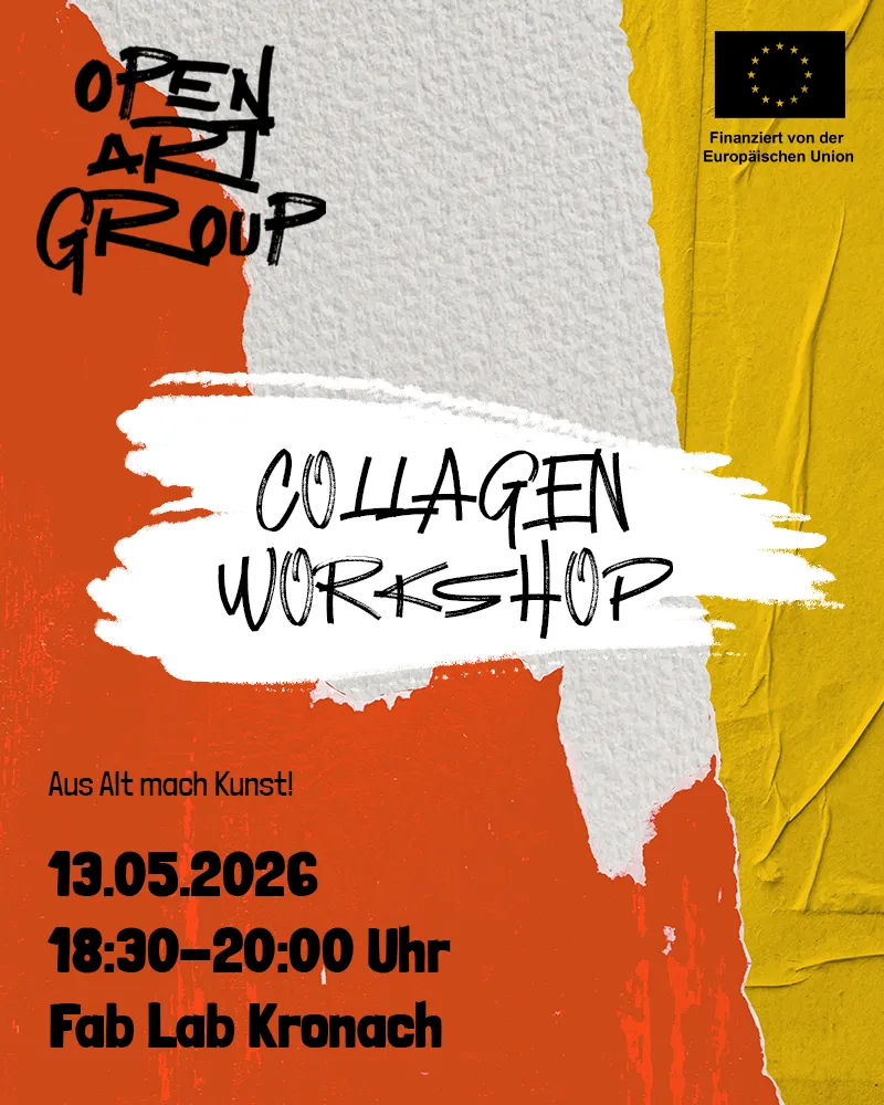 Collage-Workshop Ankündigung
